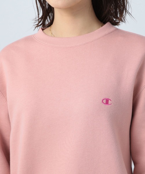 Champion(チャンピオン)の「【Champion(チャンピオン)】別注スウェット刺繍LS(Tシャツ/カットソー・レディース・ライトグレー/オフホワイト/ピンク/グリーン・FREE)」の6枚目の写真