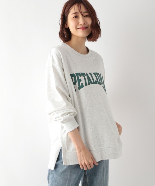 GLOBAL WORK（グローバルワーク）の「マルチファンクションプリントプルオーバー/295708（スウェット・レディース・アイボリー/スミクロ/グレー系その他2/グレー系その他3/グレー系その他4/ベージュ・MEDIUM/LARGE）」の9枚目の写真