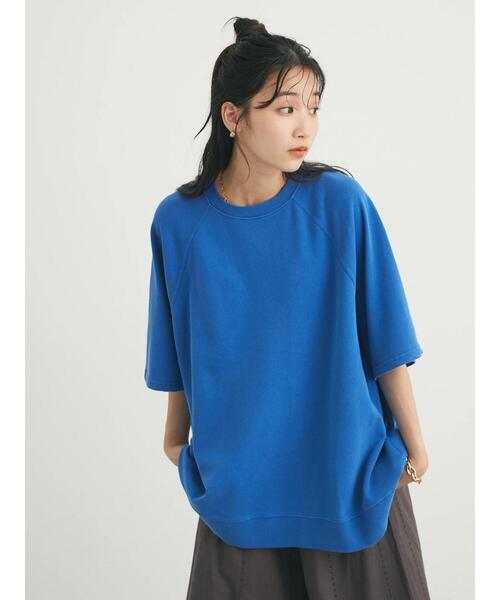 CRAFT STANDARD BOUTIQUE(クラフトスタンダードブティック)の「ピグメントダイラグランH/Sスウェット *(Tシャツ/カットソー・レディース・チャコールグレー/ライトブラウン/ライトグレー/ブルー/レッド・FREE)」の10枚目の写真