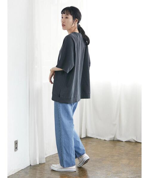 CRAFT STANDARD BOUTIQUE(クラフトスタンダードブティック)の「ピグメントダイラグランH/Sスウェット *(Tシャツ/カットソー・レディース・チャコールグレー/ライトブラウン/ライトグレー/ブルー/レッド・FREE)」の15枚目の写真