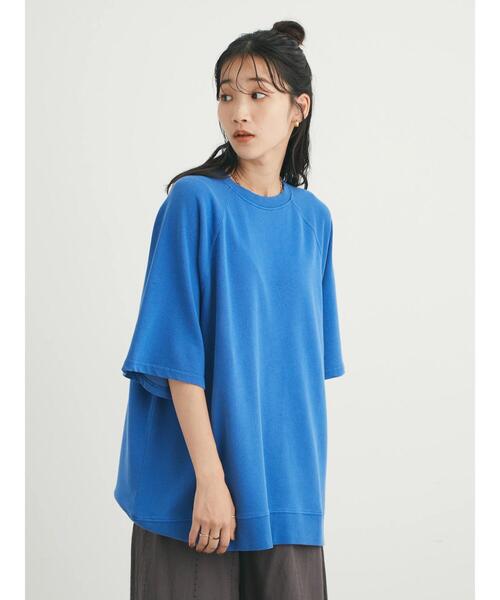 CRAFT STANDARD BOUTIQUE(クラフトスタンダードブティック)の「ピグメントダイラグランH/Sスウェット *(Tシャツ/カットソー・レディース・チャコールグレー/ライトブラウン/ライトグレー/ブルー/レッド・FREE)」の18枚目の写真