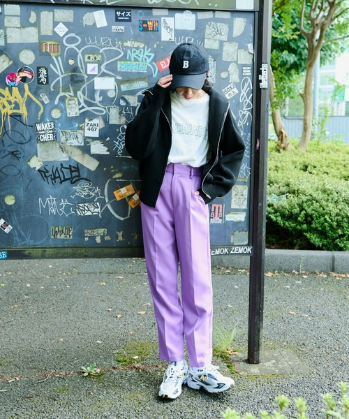 Auntie Rosa Holiday（アンティローザホリデー）の「ビッグカラーフルジップカーデ（カーディガン/ボレロ・レディース・ブラック/グリーン・FREE）」の9枚目の写真