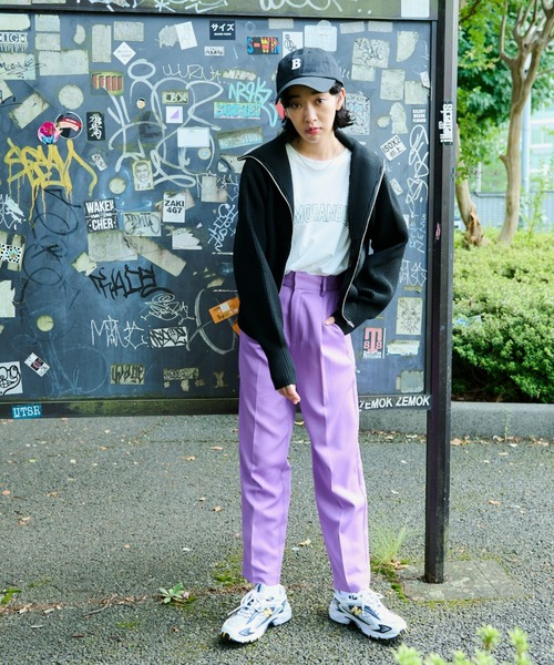 Auntie Rosa Holiday（アンティローザホリデー）の「ビッグカラーフルジップカーデ（カーディガン/ボレロ・レディース・ブラック/グリーン・FREE）」の10枚目の写真