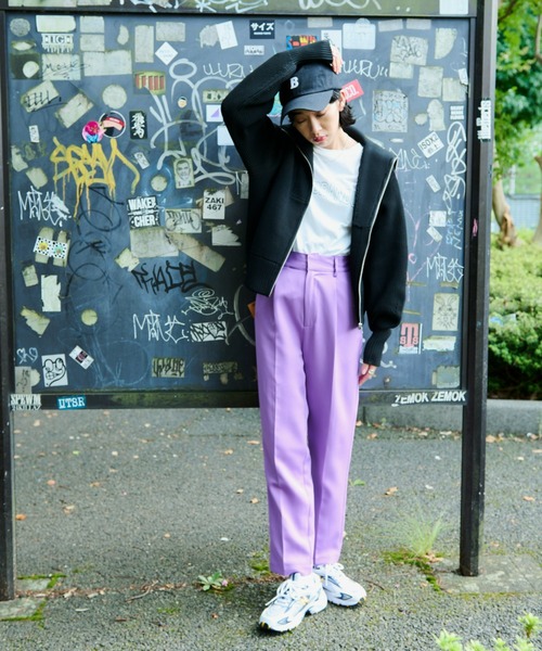 Auntie Rosa Holiday（アンティローザホリデー）の「ビッグカラーフルジップカーデ（カーディガン/ボレロ・レディース・ブラック/グリーン・FREE）」の11枚目の写真