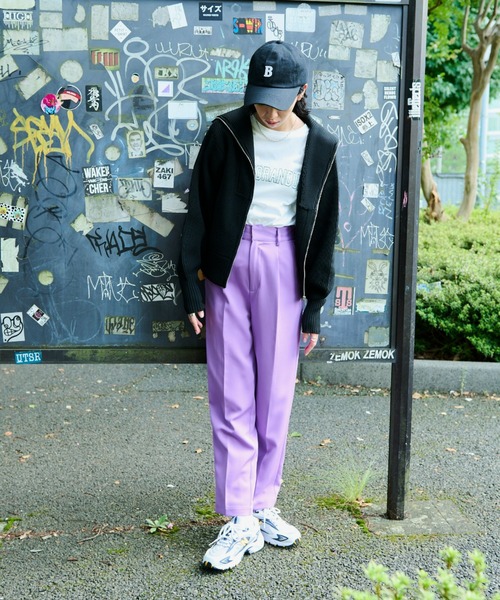 Auntie Rosa Holiday（アンティローザホリデー）の「ビッグカラーフルジップカーデ（カーディガン/ボレロ・レディース・ブラック/グリーン・FREE）」の12枚目の写真