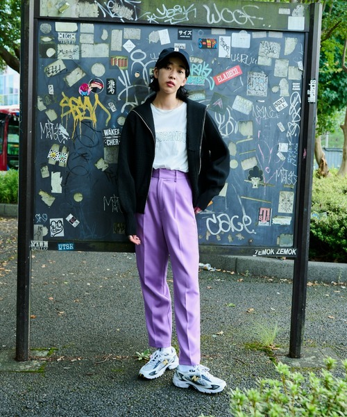 Auntie Rosa Holiday（アンティローザホリデー）の「ビッグカラーフルジップカーデ（カーディガン/ボレロ・レディース・ブラック/グリーン・FREE）」の17枚目の写真