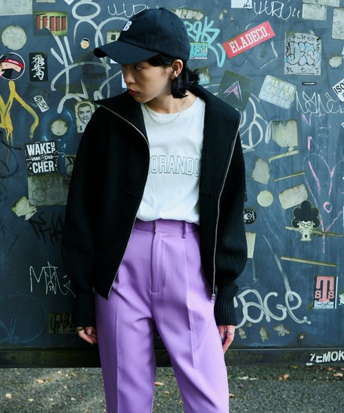 Auntie Rosa Holiday（アンティローザホリデー）の「ビッグカラーフルジップカーデ（カーディガン/ボレロ・レディース・ブラック/グリーン・FREE）」の5枚目の写真