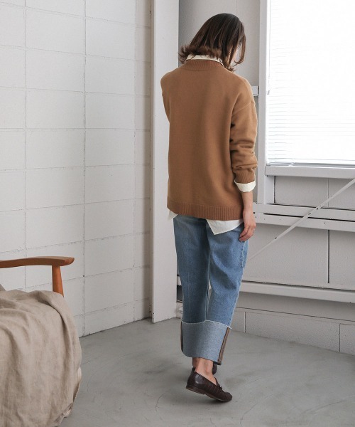 Bou Jeloud(ブージュルード)の「星ジャガードモックネックニットトップス(ニット/セーター・レディース・ブラック/ブルー/キャメル・FREE)」の9枚目の写真