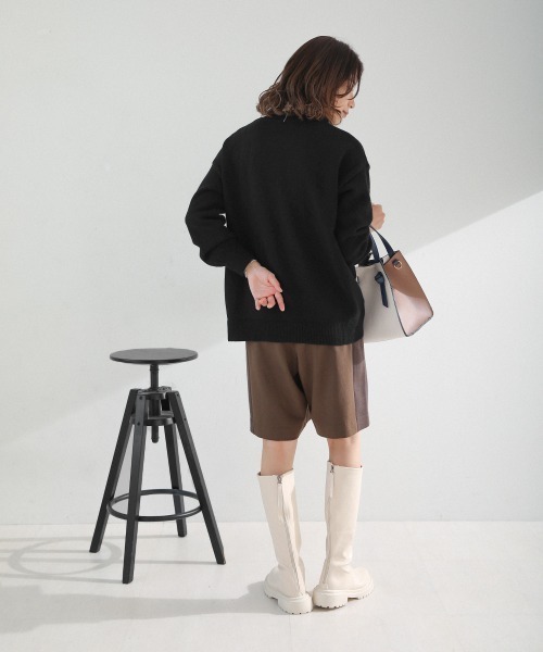 Bou Jeloud(ブージュルード)の「星ジャガードモックネックニットトップス(ニット/セーター・レディース・ブラック/ブルー/キャメル・FREE)」の16枚目の写真