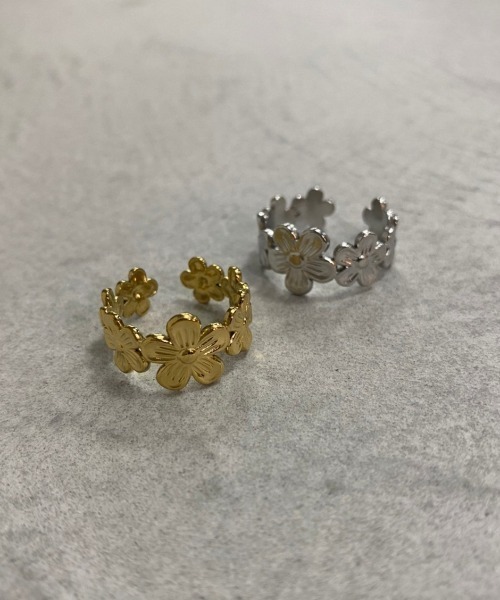 nemne store(ネンネストア)の「【accessory】フラワーリング(リング・レディース・シルバー/ゴールド・フリー)」の3枚目の写真
