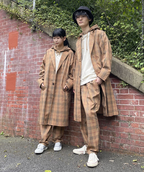 Purple&Yellow（パープルアンドイエロー）の「チェック チェスターコート（チェスターコート・メンズ・オリーブ/キャメル・SMALL/MEDIUM/LARGE/X-SMALL）」の11枚目の写真