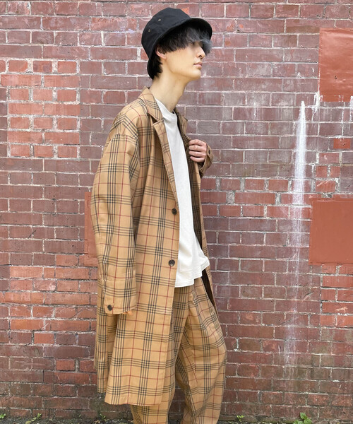 Purple&Yellow（パープルアンドイエロー）の「チェック チェスターコート（チェスターコート・メンズ・オリーブ/キャメル・SMALL/MEDIUM/LARGE/X-SMALL）」の15枚目の写真