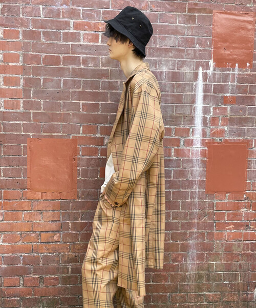 Purple&Yellow（パープルアンドイエロー）の「チェック チェスターコート（チェスターコート・メンズ・オリーブ/キャメル・SMALL/MEDIUM/LARGE/X-SMALL）」の12枚目の写真