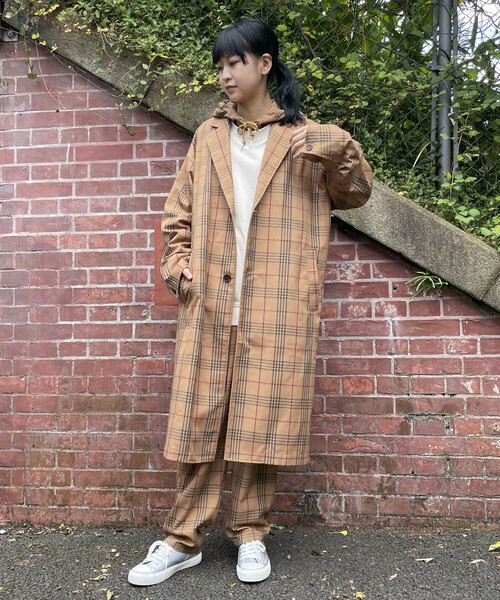 Purple&Yellow（パープルアンドイエロー）の「チェック チェスターコート（チェスターコート・メンズ・オリーブ/キャメル・SMALL/MEDIUM/LARGE/X-SMALL）」の6枚目の写真