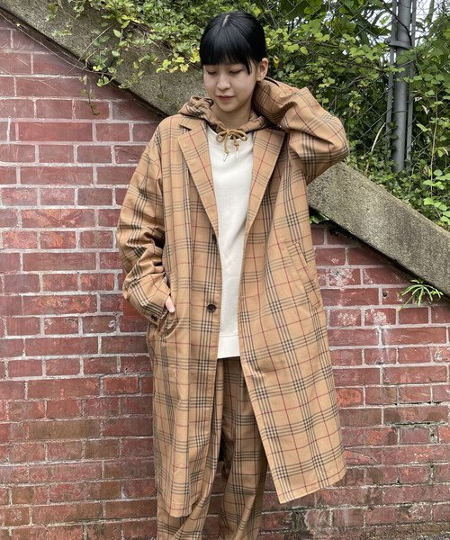 Purple&Yellow（パープルアンドイエロー）の「チェック チェスターコート（チェスターコート・メンズ・オリーブ/キャメル・SMALL/MEDIUM/LARGE/X-SMALL）」の10枚目の写真