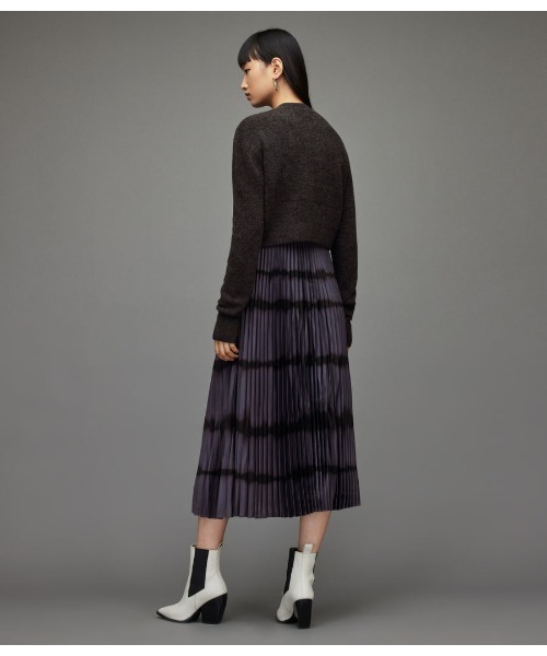 ALLSAINTS（オールセインツ）の「CURTIS 2-IN-1 TIE DYE MIDI DRESS | CURTIS 2-IN-1 タイダイ ミディ ドレス・ワンピース（ワンピース・レディース・グレー系その他・XS/M/S/L）」の8枚目の写真
