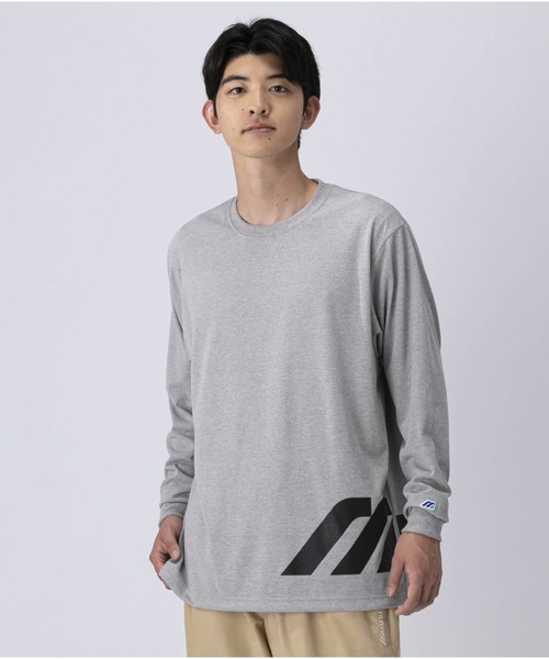 MIZUNO SPORTS STYLE（ミズノスポーツスタイル）の「ルーズフィットロングスリーブＴシャツ［ユニセックス］（Tシャツ/カットソー・メンズ・ブラック/グレー/オフホワイト・M/L/XL/S）」の3枚目の写真