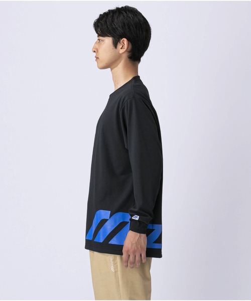 MIZUNO SPORTS STYLE（ミズノスポーツスタイル）の「ルーズフィットロングスリーブＴシャツ［ユニセックス］（Tシャツ/カットソー・メンズ・ブラック/グレー/オフホワイト・M/L/XL/S）」の8枚目の写真