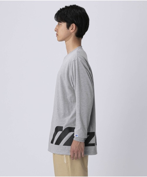 MIZUNO SPORTS STYLE（ミズノスポーツスタイル）の「ルーズフィットロングスリーブＴシャツ［ユニセックス］（Tシャツ/カットソー・メンズ・ブラック/グレー/オフホワイト・M/L/XL/S）」の9枚目の写真