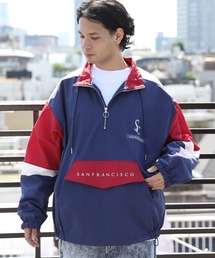 ナイロンハーフZIPブルゾン