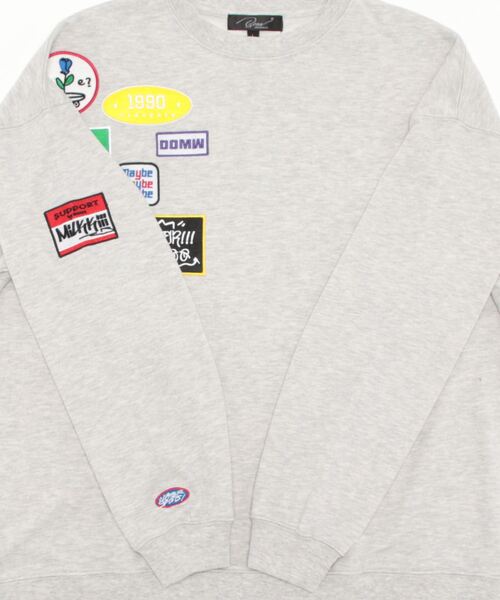 CERCA（チェルカ）の「BG/TC裏毛ワッペン付きトレーナー（スウェット・メンズ・ブルー/グレー/ホワイト/グリーン/ブラック・LARGE/MEDIUM）」の11枚目の写真