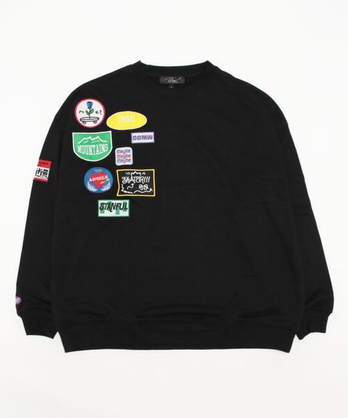 CERCA（チェルカ）の「BG/TC裏毛ワッペン付きトレーナー（スウェット・メンズ・ブルー/グレー/ホワイト/グリーン/ブラック・LARGE/MEDIUM）」の7枚目の写真