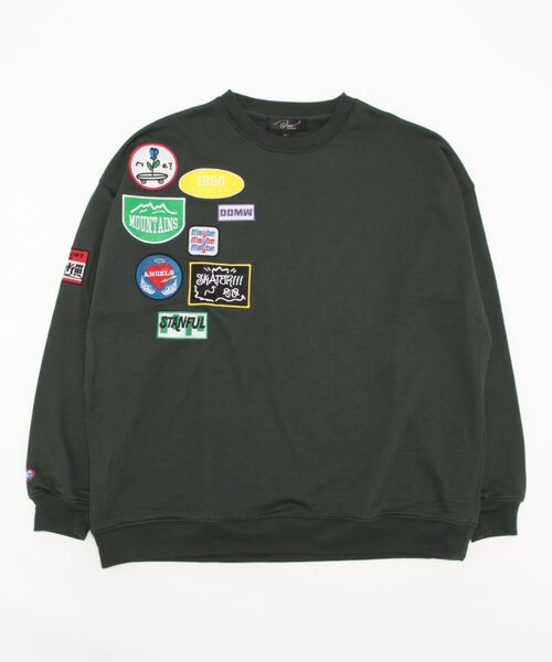 CERCA（チェルカ）の「BG/TC裏毛ワッペン付きトレーナー（スウェット・メンズ・ブルー/グレー/ホワイト/グリーン/ブラック・LARGE/MEDIUM）」の8枚目の写真