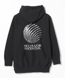 ヘルレイザー【まとめ買い歓迎】 専用HBA ブラック トレーナー ジッパー Hellrazor(ヘルレイザー)の「HONDA × HELLRAZOR for BEAMS T