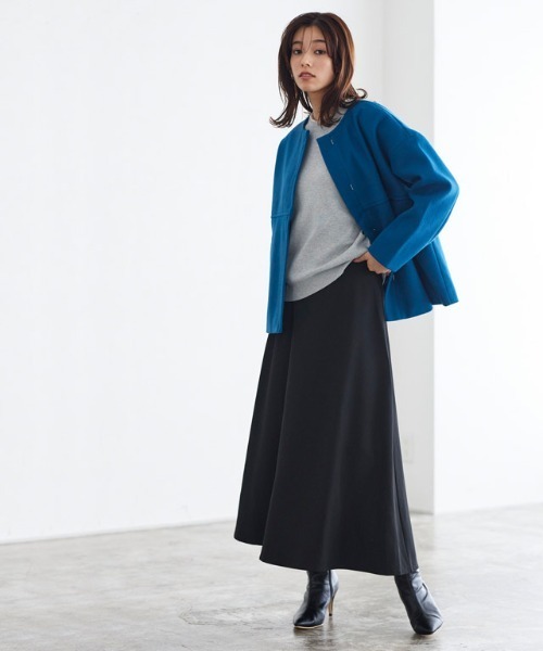 Pierrot（ピエロ）の「フレアスカート ロング丈（スカート・レディース・ブラック/ホワイト系その他/ブラウン/ブルーグリーン/ライトブルー・M/L）」の15枚目の写真