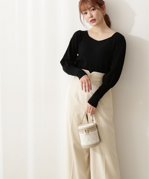 PROPORTION BODY DRESSING（プロポーションボディドレッシング）の「ボリュームパフスリーブニット / 1212270009（ニット/セーター・レディース・ボルドー/ブラック/グリーン系その他/オフホワイト・SMALL/MEDIUM）」の3枚目の写真