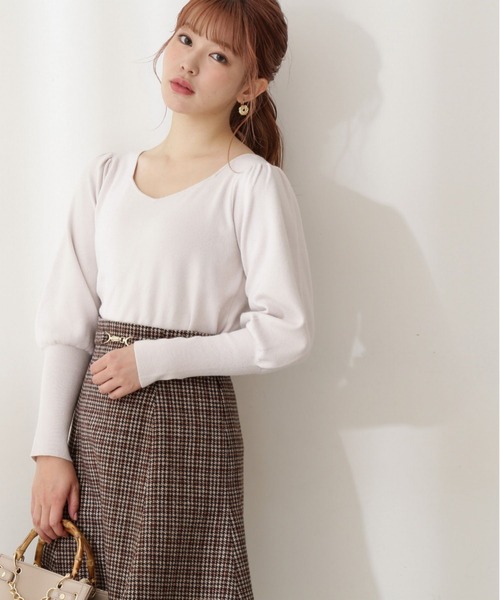 PROPORTION BODY DRESSING（プロポーションボディドレッシング）の「ボリュームパフスリーブニット / 1212270009（ニット/セーター・レディース・ボルドー/ブラック/グリーン系その他/オフホワイト・SMALL/MEDIUM）」の13枚目の写真