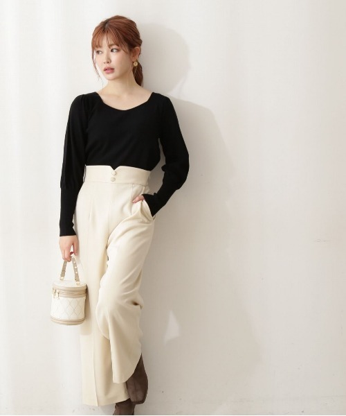 PROPORTION BODY DRESSING（プロポーションボディドレッシング）の「ボリュームパフスリーブニット / 1212270009（ニット/セーター・レディース・ボルドー/ブラック/グリーン系その他/オフホワイト・SMALL/MEDIUM）」の5枚目の写真