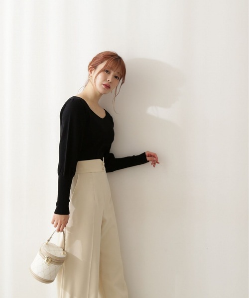 PROPORTION BODY DRESSING（プロポーションボディドレッシング）の「ボリュームパフスリーブニット / 1212270009（ニット/セーター・レディース・ボルドー/ブラック/グリーン系その他/オフホワイト・SMALL/MEDIUM）」の9枚目の写真