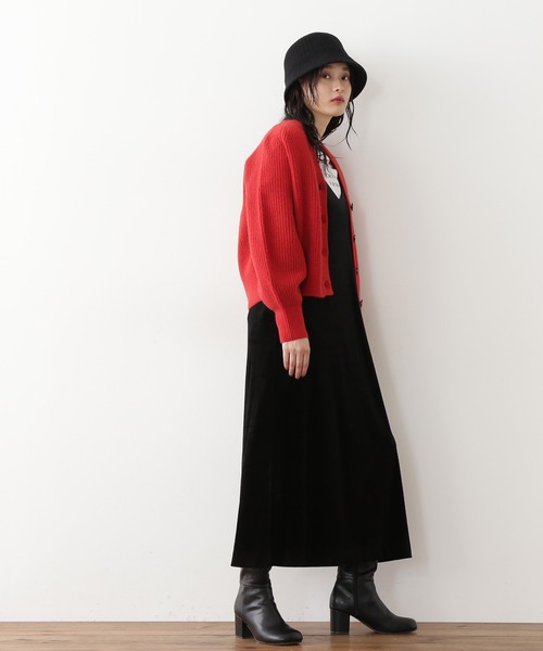 N.（N. Natural Beauty Basic）（エヌエヌナチュラルビューティーベーシック）の「◆ハミルトンアゼＶネックニットカーディガン（カーディガン/ボレロ・レディース・レッド/オフホワイト/ブルー/杢グレー・MEDIUM）」の10枚目の写真