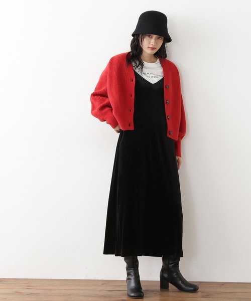 N.（N. Natural Beauty Basic）（エヌエヌナチュラルビューティーベーシック）の「◆ハミルトンアゼＶネックニットカーディガン（カーディガン/ボレロ・レディース・レッド/オフホワイト/ブルー/杢グレー・MEDIUM）」の9枚目の写真