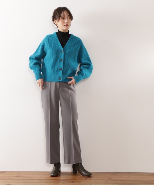 N.（N. Natural Beauty Basic）（エヌエヌナチュラルビューティーベーシック）の「◆ハミルトンアゼＶネックニットカーディガン（カーディガン/ボレロ・レディース・レッド/オフホワイト/ブルー/杢グレー・MEDIUM）」の7枚目の写真