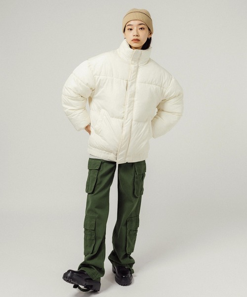 Ressaca（レサーカ）の「オーバーサイズ ファイバーダウンジャケット（ダウンジャケット/コート・メンズ・チャコールグレー/ブラック/ネイビー/ベージュ/グレー/オフホワイト・L/XL/M）」の15枚目の写真