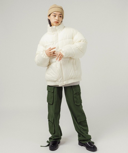 Ressaca（レサーカ）の「オーバーサイズ ファイバーダウンジャケット（ダウンジャケット/コート・メンズ・チャコールグレー/ブラック/ネイビー/ベージュ/グレー/オフホワイト・L/XL/M）」の16枚目の写真