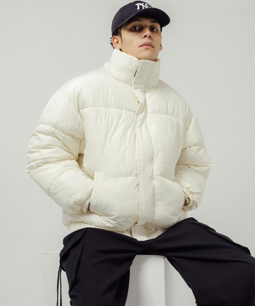 Ressaca（レサーカ）の「オーバーサイズ ファイバーダウンジャケット（ダウンジャケット/コート・メンズ・チャコールグレー/ブラック/ネイビー/ベージュ/グレー/オフホワイト・L/XL/M）」の17枚目の写真