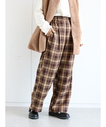 ehka sopo | チェックワイドパンツ(その他パンツ)