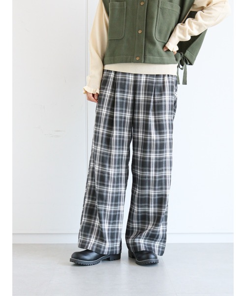 ehka sopo（エヘカソポ）の「チェックワイドパンツ（その他パンツ