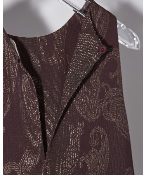 TODAYFUL（トゥデイフル）の「ペイズリースリーブレスチュニック（チュニック・レディース・ブラック/バーガンディー・FREE）」の13枚目の写真