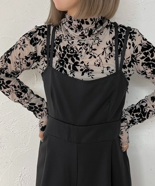 apres jour mignon(アプレジュールミニョン)の「フロッキープリントトップス【ZOZOTOWN限定アイテム】(Tシャツ/カットソー・レディース・ブラック/グレー/アイボリー・X-LARGE/フリー)」の19枚目の写真