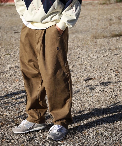 U.S. POLO ASSN.（ユーエスポロアッスン）の「【U.S. POLO ASSN】 デニム ツイル バギー イージーパンツ / スケーターパンツ（チノパンツ・メンズ・ベージュ/グリーン/ブルー/サックスブルー/ブラック・SMALL/MEDIUM/LARGE/X-LARGE）」の3枚目の写真