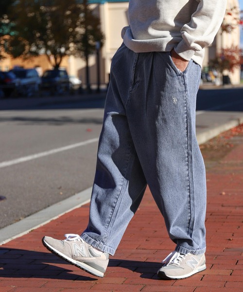 U.S. POLO ASSN.（ユーエスポロアッスン）の「【U.S. POLO ASSN】 デニム ツイル バギー イージーパンツ / スケーターパンツ（チノパンツ・メンズ・ベージュ/グリーン/ブルー/サックスブルー/ブラック・SMALL/MEDIUM/LARGE/X-LARGE）」の5枚目の写真