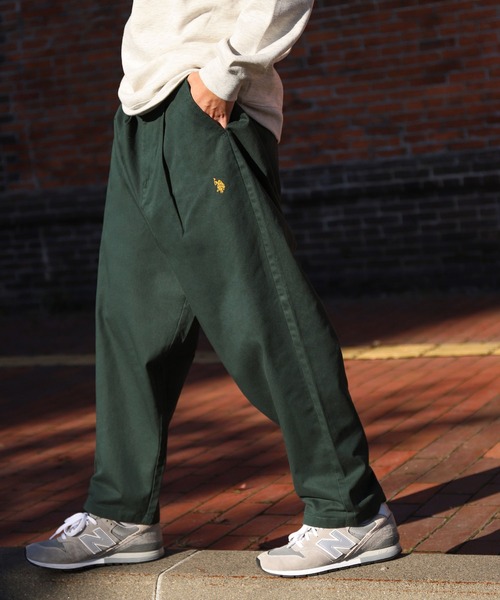 U.S. POLO ASSN.（ユーエスポロアッスン）の「【U.S. POLO ASSN】 デニム ツイル バギー イージーパンツ / スケーターパンツ（チノパンツ・メンズ・ベージュ/グリーン/ブルー/サックスブルー/ブラック・SMALL/MEDIUM/LARGE/X-LARGE）」の12枚目の写真