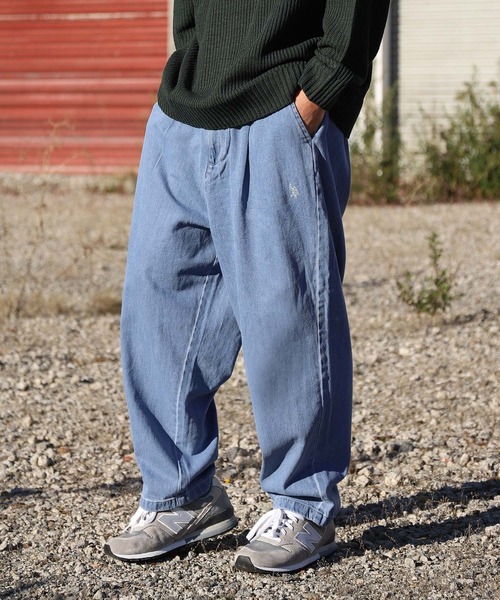 U.S. POLO ASSN.（ユーエスポロアッスン）の「【U.S. POLO ASSN】 デニム ツイル バギー イージーパンツ / スケーターパンツ（チノパンツ・メンズ・ベージュ/グリーン/ブルー/サックスブルー/ブラック・SMALL/MEDIUM/LARGE/X-LARGE）」の19枚目の写真