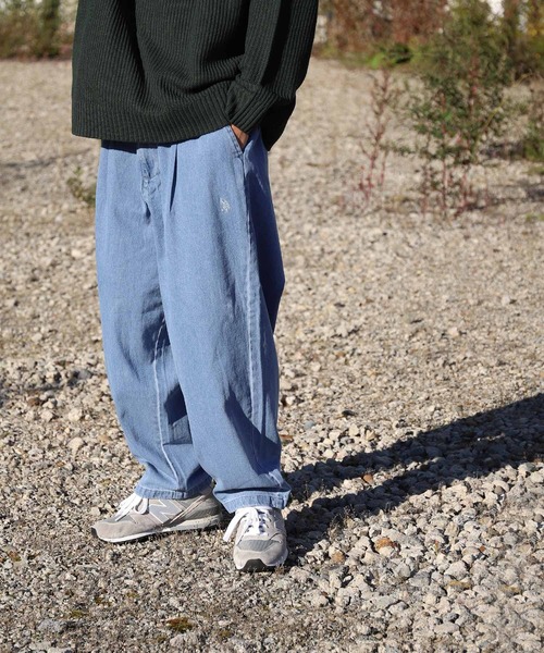 U.S. POLO ASSN.（ユーエスポロアッスン）の「【U.S. POLO ASSN】 デニム ツイル バギー イージーパンツ / スケーターパンツ（チノパンツ・メンズ・ベージュ/グリーン/ブルー/サックスブルー/ブラック・SMALL/MEDIUM/LARGE/X-LARGE）」の10枚目の写真