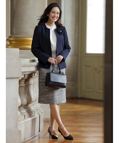 OPAQUE.CLIP（オペークドットクリップ）の「◆パール調飾り付きコサージュ（ブローチ/コサージュ・レディース・ネイビー/ライトベージュ・00）」の15枚目の写真