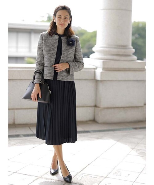 OPAQUE.CLIP（オペークドットクリップ）の「◆パール調飾り付きコサージュ（ブローチ/コサージュ・レディース・ネイビー/ライトベージュ・00）」の17枚目の写真